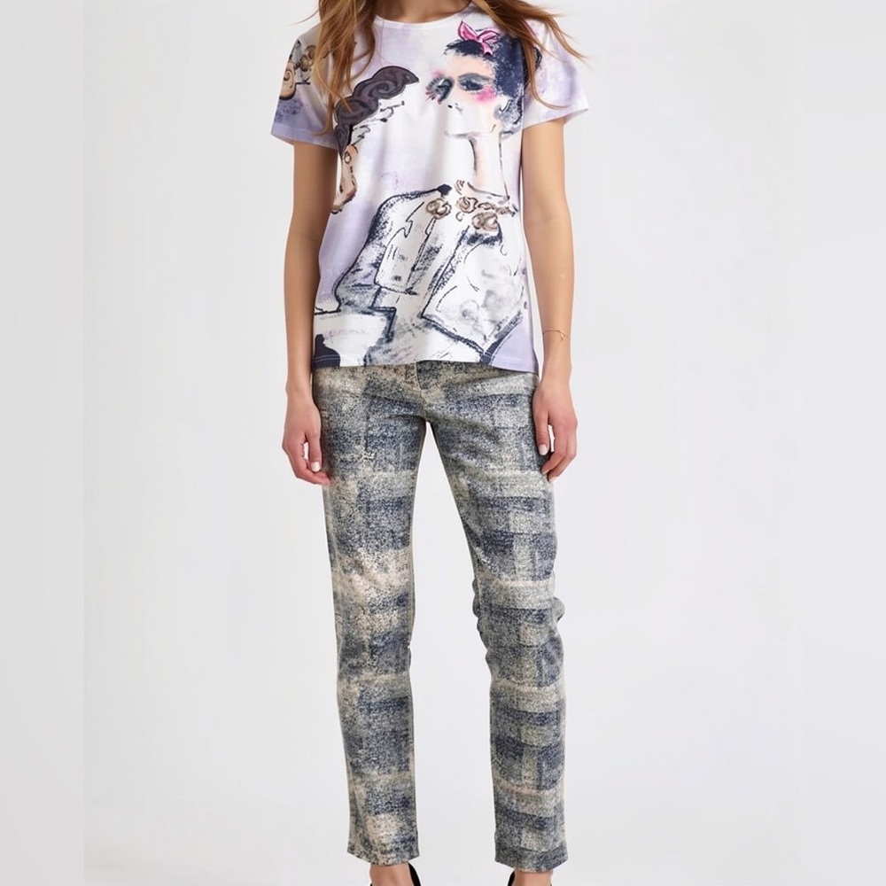 Chanel Printed Skinny Jeans